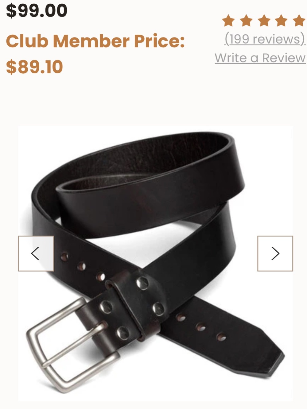 Saddleback
Old Bull Leather Belt (32”, dark coffee brown)